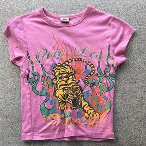 Urban Outfitters Pink Graphic Crop Top